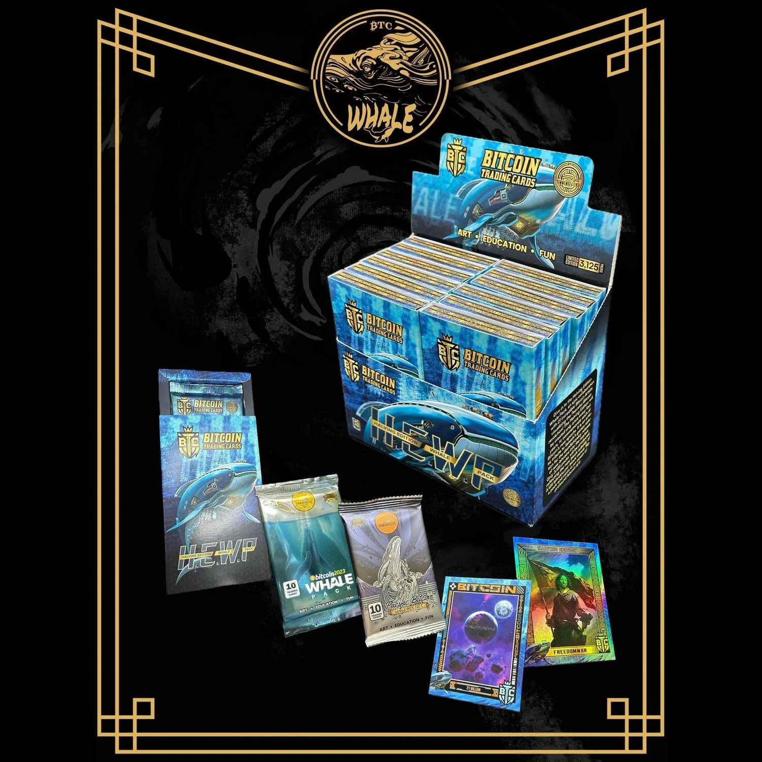 Based Trading Cards Whale Pack Collection of premium crypto trading cards