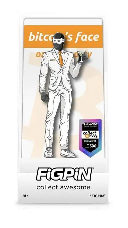 FiGPiN Satoshi Nakamoto - Bitcoin - LE 300 PCS - Orange Party Edition FIGPIN