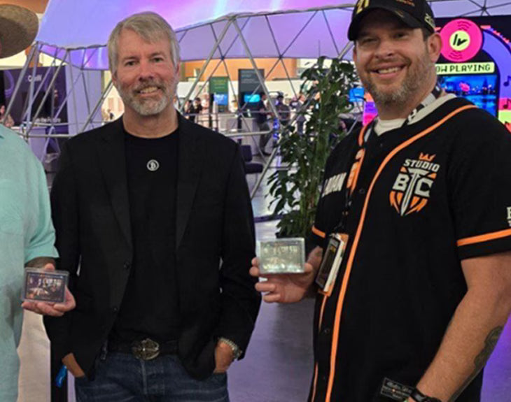 Series 3 collectible trading card from Based Trading Cards, featuring limited-edition Michael Saylor card.