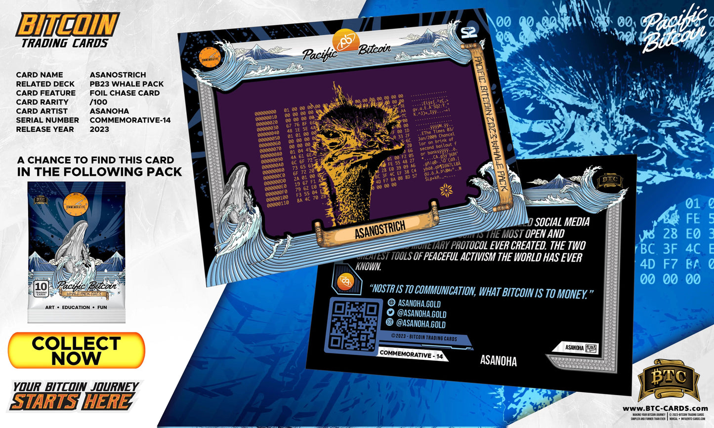 Pacific Bitcoin 2023 Whale Booster Packs - Limited Edition 1210 packs - BTCTC