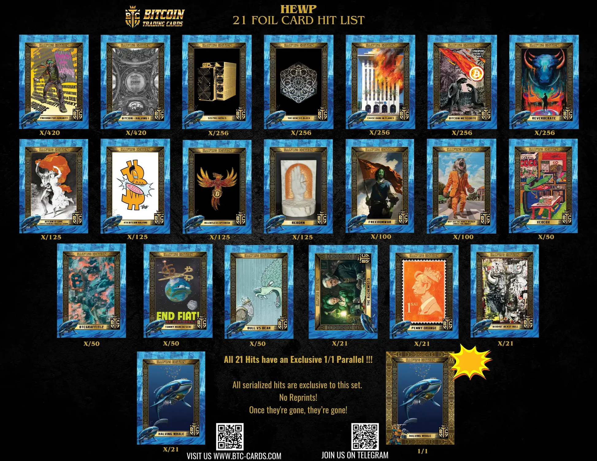 Halving Edition Whale Boxes - Released only once every 4 years - Only 3,125 packs Bitcoin Trading Cards