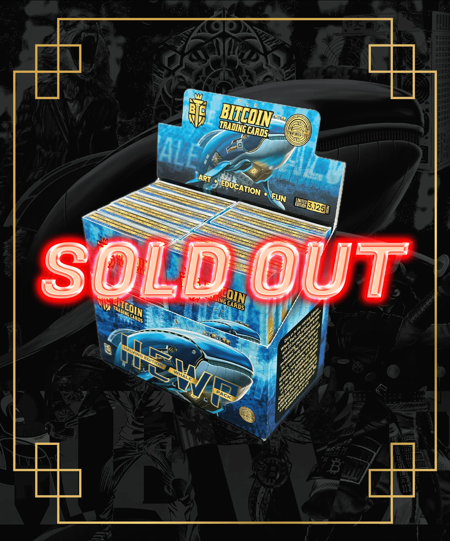 Halving Edition Whale Boxes - Released only once every 4 years - Only 3,125 packs Bitcoin Trading Cards