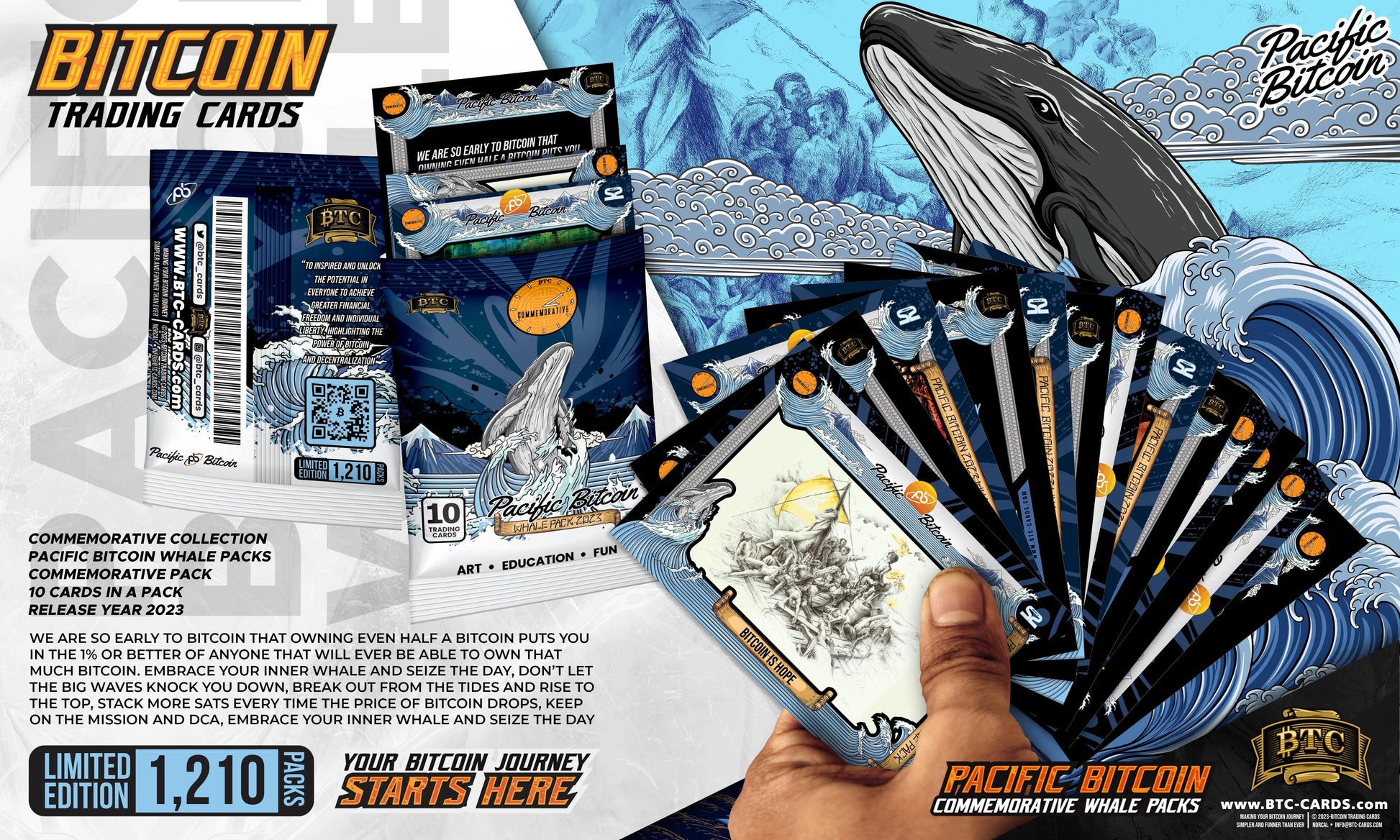 Pacific Bitcoin 2023 Whale Booster Packs - Limited Edition 1210 packs - BTCTC