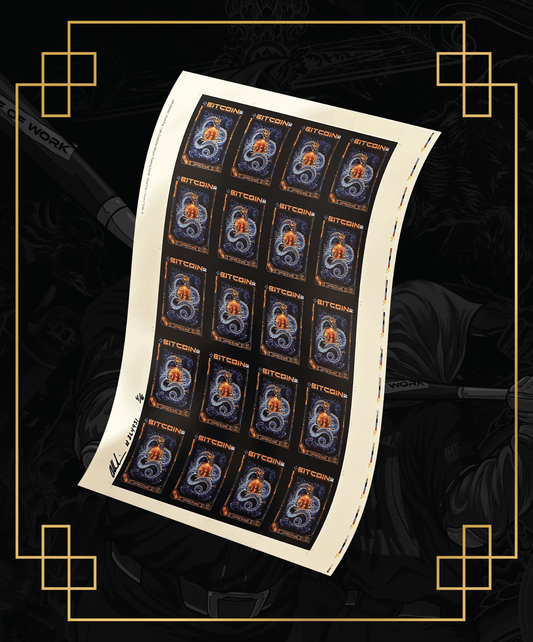 MYSTERY Uncut Sheet: OPP Series 2 FUD Busters Bitcoin Trading Cards