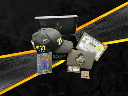 LE Hat + Card - 21 Club "Tip Of The Hat" Merch Combo Bitcoin Trading Cards